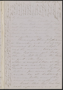 Sophia Hawthorne autograph letter signed to Annie Adams Fields, [Concord], 23 March 1863