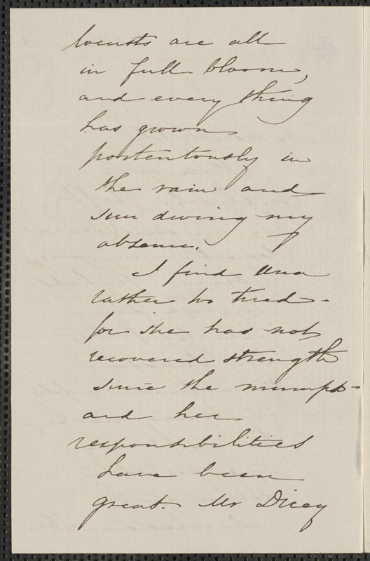 Sophia Hawthorne autograph letter signed to [Annie Adams Fields, Concord], 14 June 1862