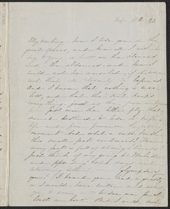 Sophia Hawthorne autograph letter to [Annie Adams Fields, Concord], 11 October [18]63