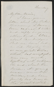 Sophia Hawthorne autograph letter signed to Annie Adams Fields, [Concord, October 1863]