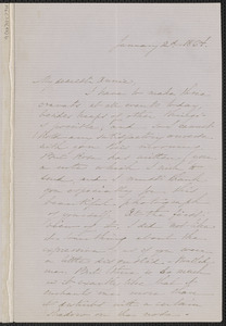 Sophia Hawthorne autograph letter signed to Annie Adams Fields, [Concord], 2 January 1864