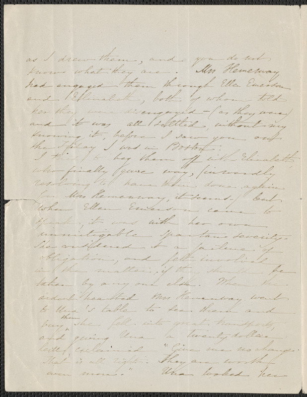 Sophia Hawthorne autograph letter signed to [Annie Adams Fields, Concord], 28 February [1864]