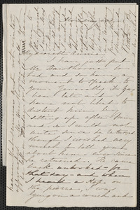 Sophia Hawthorne autograph letter signed to Annie Adams Fields, [Concord], [18 April 1864]