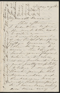Sophia Hawthorne autograph letter signed to Annie Adams Fields, [Concord, 22 April 1864]