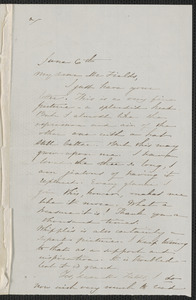 Sophia Hawthorne autograph letter signed to James Thomas Fields, [Concord], 6 June [1864]