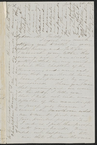 Sophia Hawthorne autograph letter signed to James Thomas Fields, [Concord], 9 June 1864