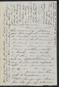 Sophia Hawthorne autograph letter signed to Annie Adams Fields, [Concord], approximately July 1864