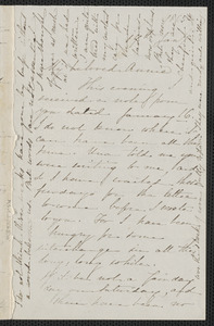 Sophia Hawthorne autograph letter signed to Annie Adams Fields, [Concord], 19 January 1865