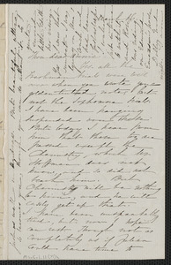 Sophia Hawthorne autograph letter signed to Annie Adams Fields, [Concord], 16 March [1865]