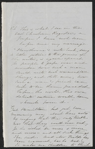 Sophia Hawthorne autograph manuscript to [Annie Adams Fields, Concord], approximately May 1866