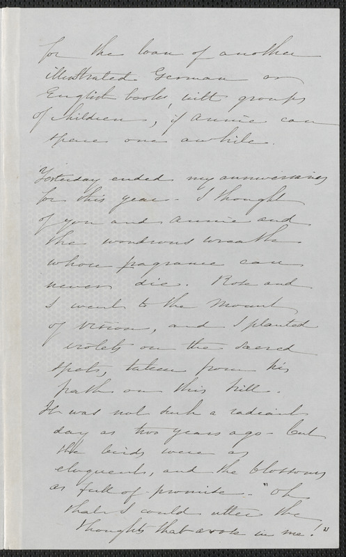 Sophia Hawthorne autograph letter signed to James Thomas Fields, [Concord], 24 May 1866
