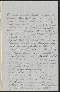 Sophia Hawthorne autograph letter signed to James Thomas Fields, [Concord], 27 July 1866