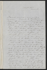 Sophia Hawthorne autograph letter signed to Annie Adams Fields, [Concord], 7 October 1866