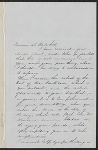 Sophia Hawthorne autograph letter signed to [James Thomas Fields, Concord], 28 October [18]66