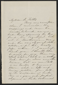Sophia Hawthorne autograph letter to James Thomas Fields, [Concord, 1868?]