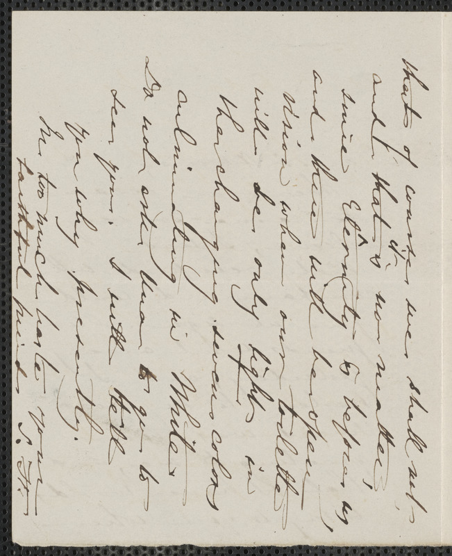 Sophia Hawthorne autograph letter signed to Annie Adams Fields, [Concord]
