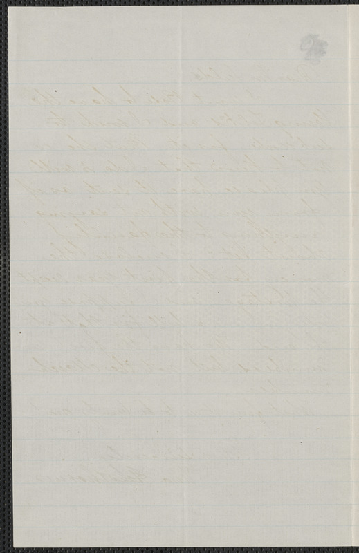 Una Hawthorne autograph letter signed to James Thomas Fields, [Concord], approximately March 1865