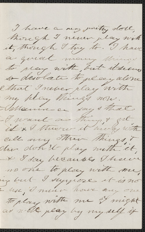 Rose Hawthorne Lathrop autograph letter signed to Annie Adams Fields with appended note from Sophia Hawthorne to Annie Adams Fields, The Wayside, Concord, [September] 1861