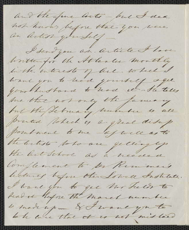 Elizabeth Palmer Peabody autograph letter signed to Annie Adams Fields, 24 [December 1863]