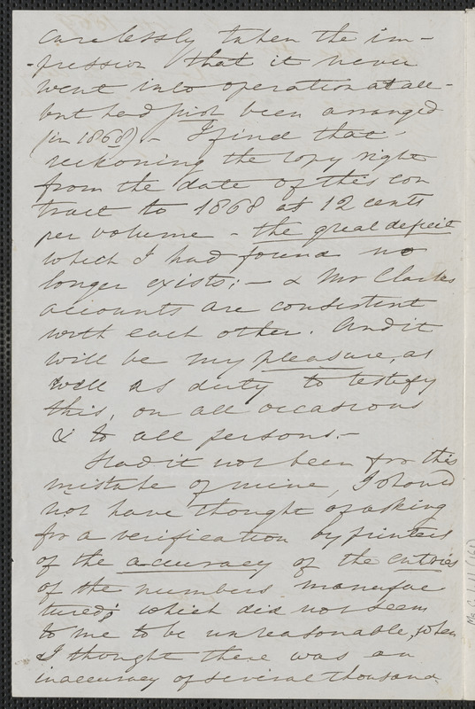 Elizabeth Palmer Peabody autograph letter signed to [James Thomas Fields], Cambridge, 4 January 1869