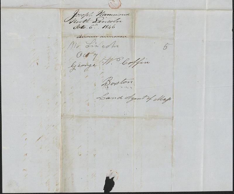 Joseph Hammond to George Coffin, 6 October 1846 - Digital Commonwealth