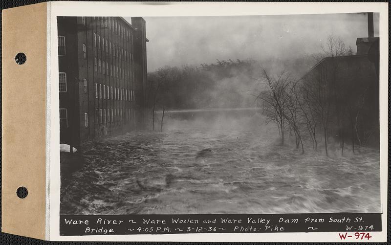 Ware River, Ware Woolen and Ware Valley dam from South Street bridge