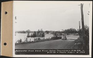 Backwater from Ware River below Thorndike, Palmer, Mass., 3:30 PM, Sep. 22, 1938