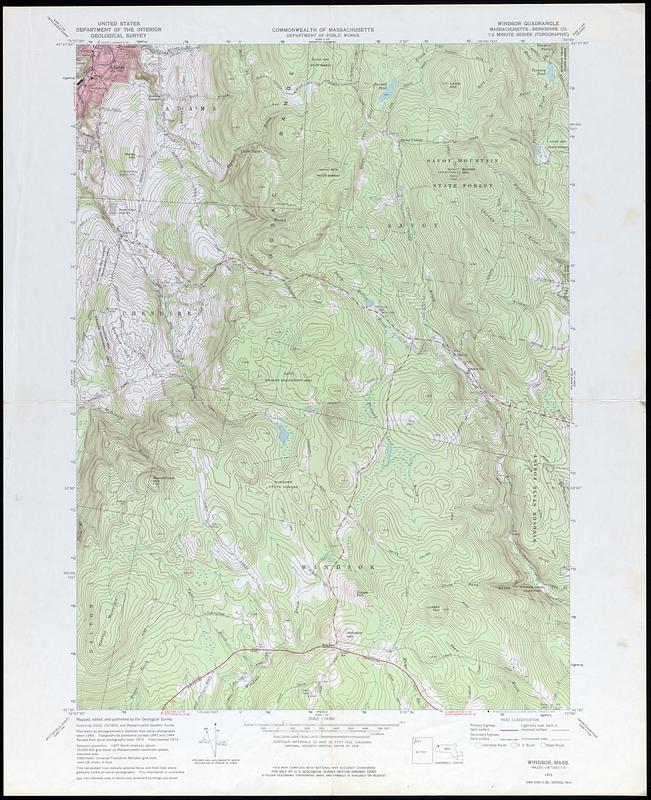 Windsor Quadrangle Massachusetts, Berkshire Co.
