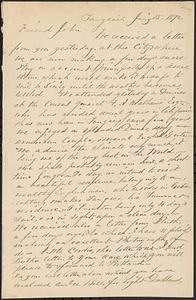 Letter from Thomas F. Cordis to John D. Long, January 25, 1872