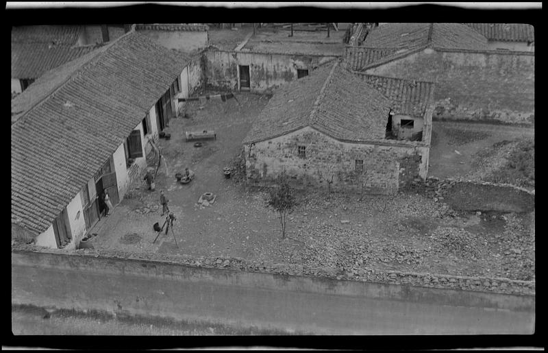 Rooftops and view into courtyard