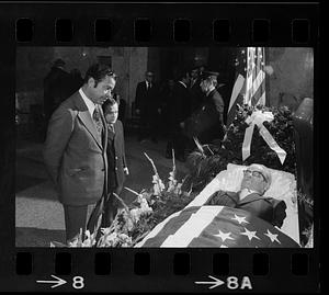 Statesman lies in state at State House as Edward Brooke pays respects, Boston