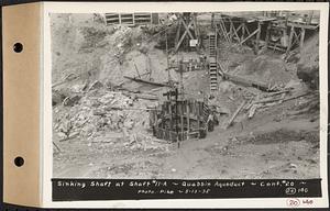 Contract No. 20, Coldbrook-Swift Tunnel, Barre, Hardwick, Greenwich, sinking shaft at Shaft 11A, Quabbin Aqueduct, Hardwick, Mass., May 13, 1935