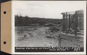 Contract No. 112, Spillway at Shaft 2 of Quabbin Aqueduct, Holden, looking easterly at Shaft 2, Holden, Mass., Sep. 4, 1940