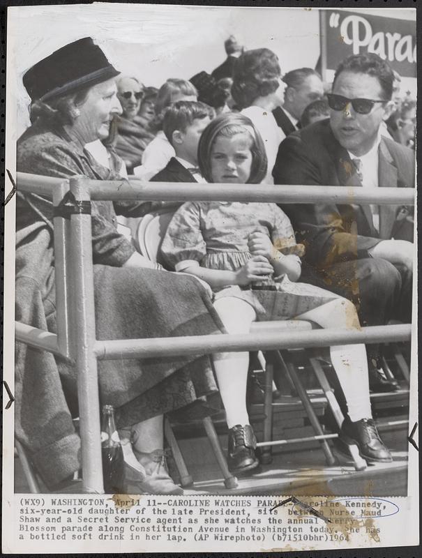 Caroline watches parade