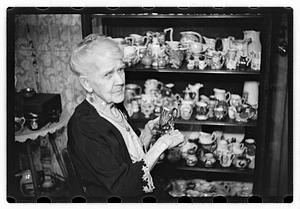 Mrs. Lue Stuart Wadsworth, collector of rare pitchers