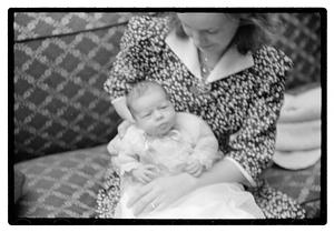 Unidentified baby, possibly in a christening gown
