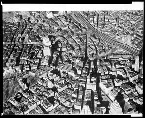Aerial view of Scollay Square