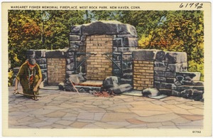 Margaret Fisher Memorial Fireplace, West Rock Park, New Haven, Conn.