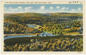 View from Baldwin Parkway, West Rock Park, New Haven, Conn.