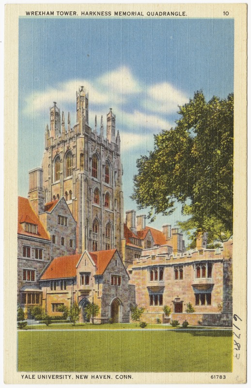 Wrexham Tower, Harkness Memorial Quadrangle, Yale University, New 