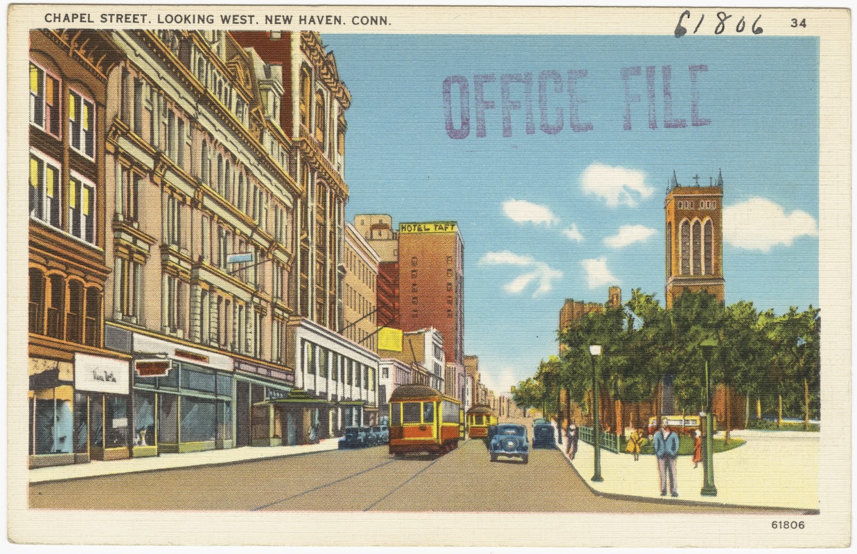 Chapel Street, looking west, New Haven, Conn.