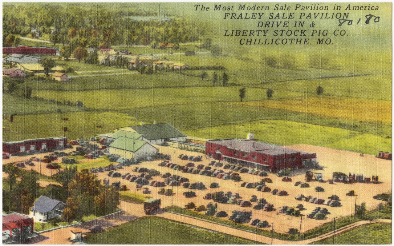 The most modern sale pavilion in America, Fraley Sale Pavilion Drive In & Liberty Stick Pig Co., Chillicothe, MO.