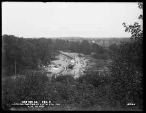 Weston Aqueduct, looking easterly from station 134, Section 3, Framingham, Mass., Aug. 19, 1901