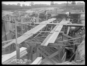 Weston Aqueduct, Section 2, Baiting Brook culvert, Framingham, Mass., Aug. 19, 1901