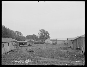 Weston Aqueduct, Section 2, camp on Perkins' land, Framingham, Mass., Aug. 19, 1901