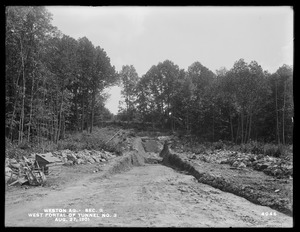 Weston Aqueduct, Section 3, west portal of Tunnel No. 3, Framingham, Mass., Aug. 27, 1901