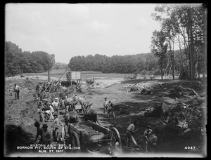 Weston Aqueduct, Section 3, borrow pit, south of station 103, Framingham, Mass., Aug. 27, 1901