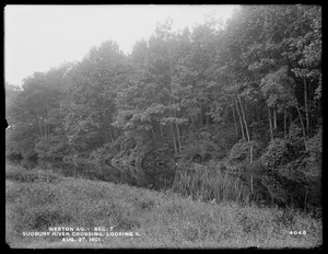 Weston Aqueduct, Section 7, site of Sudbury River crossing, looking southerly, Wayland, Mass., Aug. 27, 1901