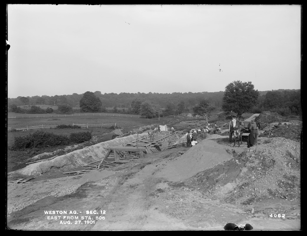 Weston Aqueduct, Section 12, easterly from station 506, Wayland, Mass., Aug. 27, 1901