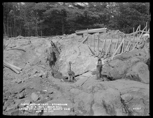 Distribution Department, Northern High Service Bear Hill Reservoir, ledge at east end of north dam, Stoneham, Mass., Aug. 29, 1901